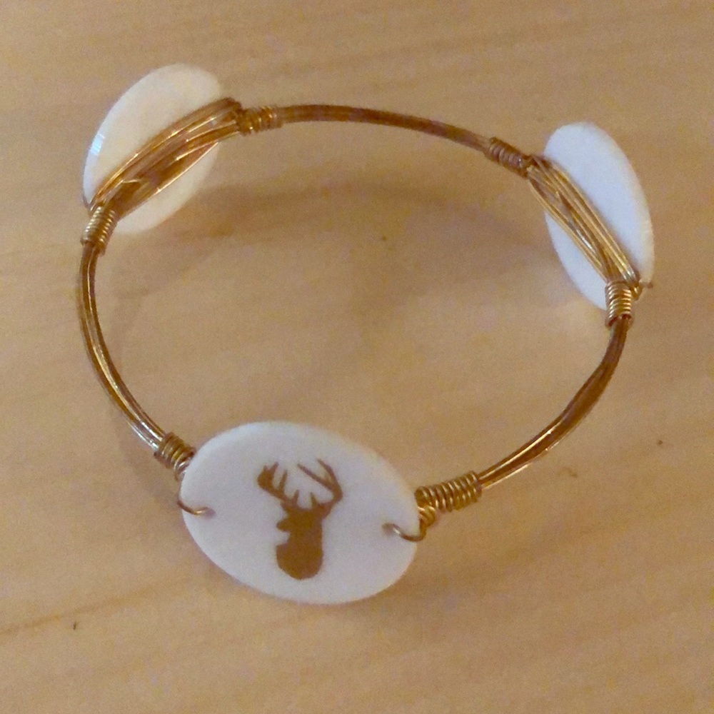 Wire Bangle Bracelet/Handmade/Deer/Hunting/Buck